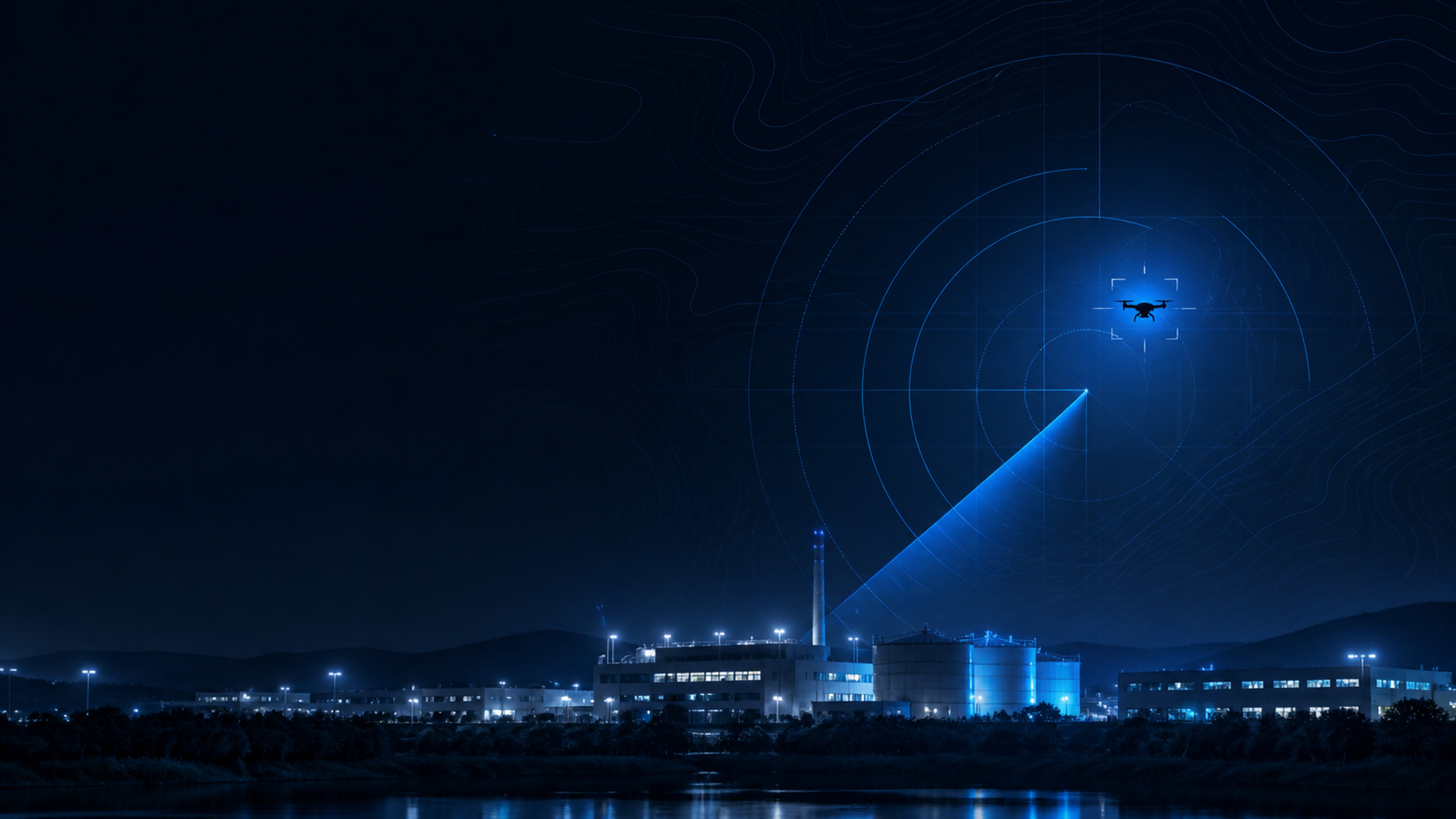 Protected critical infrastructure beneath a monitored low-altitude airspace